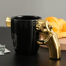 Fashionable And Creative Ceramic Shaped Cups Internet Famous Revolver Cups 3D Ceramic Cups Personalized Coffee Drinking Cups