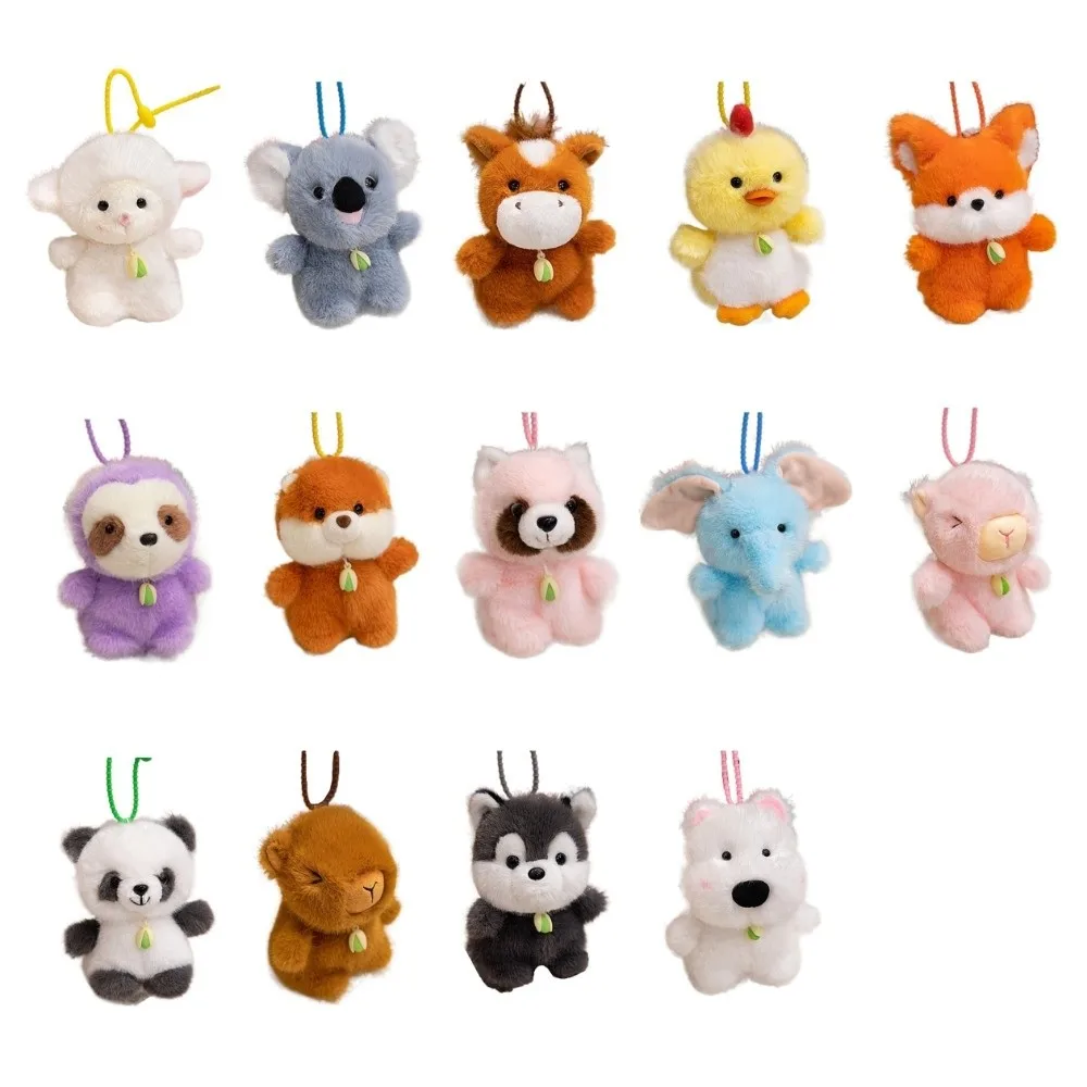 Fragrant Capyabra Doll Pendant Pistachio Nut Animal Sheep Plush Toy Keychain Comfort Soft Panda Plush Doll Keychain Kids Gifts