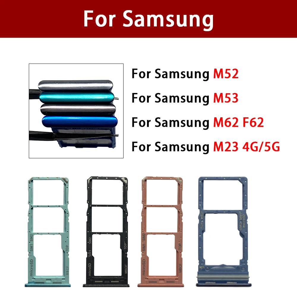 

Запасная часть для держателя слота для SIM-карты Samsung M23 M52 M53 M62 4G