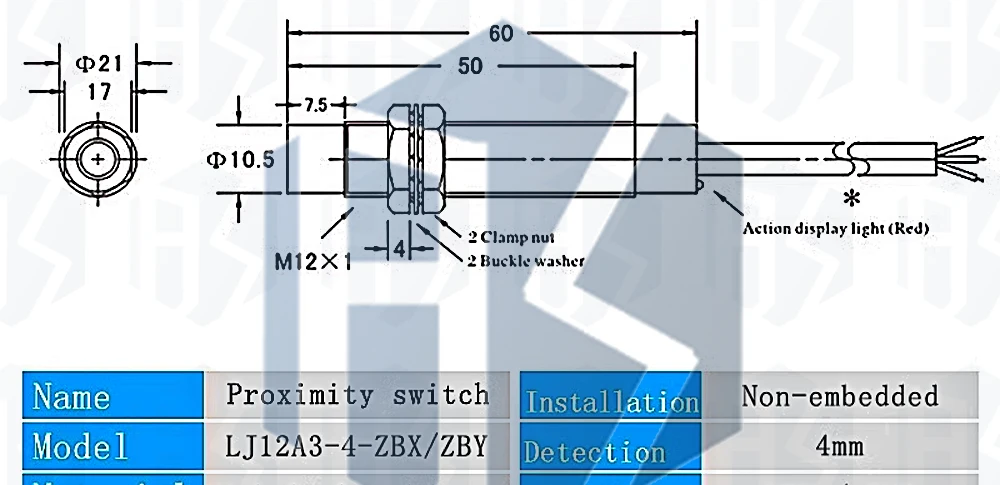 1pcs ~ 10pcs egbo LJ12A3-4-Z bx LJ12A3-4-Z/durch neue induktive näherung sensor erkennung schalter npn dc 6-36v für arduino – Detail 19