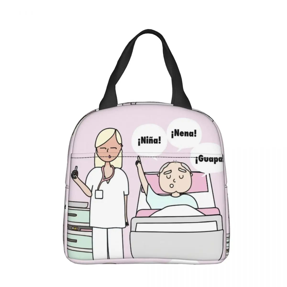 

Funny Cartoon Nurse Insulated Lunch Bags Leakproof Enfermera En Apuros Reusable Thermal Bag Tote Lunch Box School Girl Boy