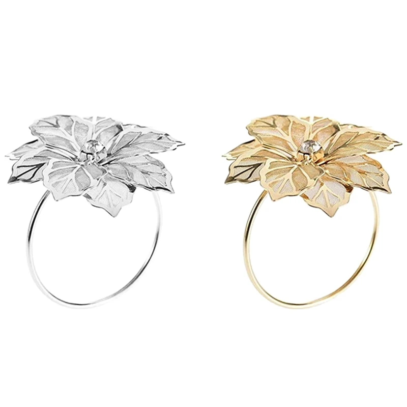 

12 шт. кольца для салфеток, золотые салфетки для украшения стола-6 шт. золота и 6 шт. серебра