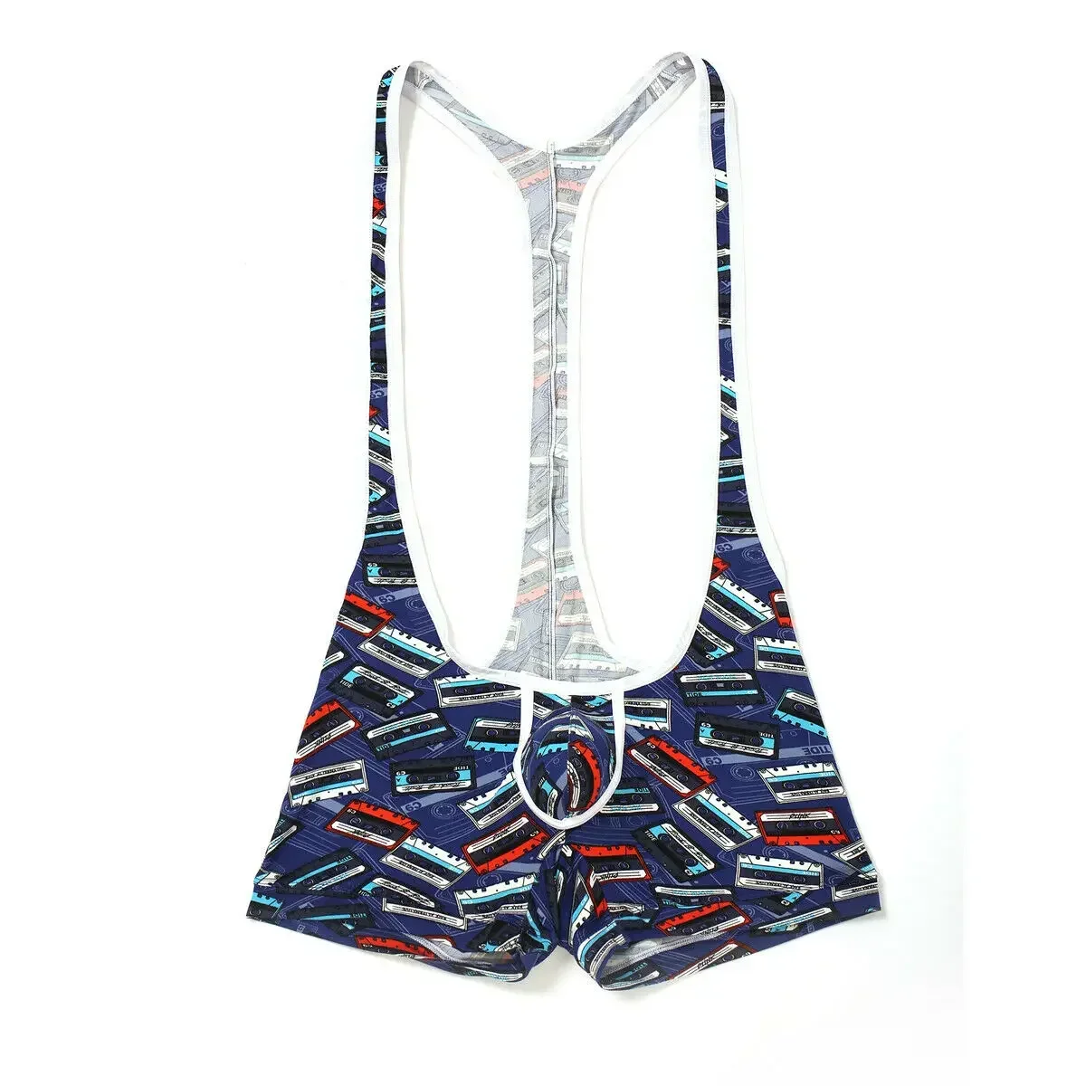 Men Sexy Boxer Shorts Undershirts Jumpsuits Underwear Homme Bodysuit Printed Wrestling Singlet Leotards Penis Pouch Boxer Shorts