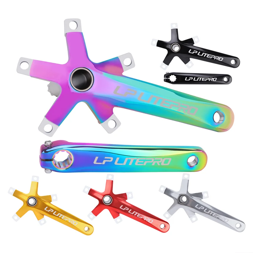 Guarnitura Litepro Con Corona BCD130 Per Bici Pieghevoli E Fisse - Foro Quadro 170mm - Nuova