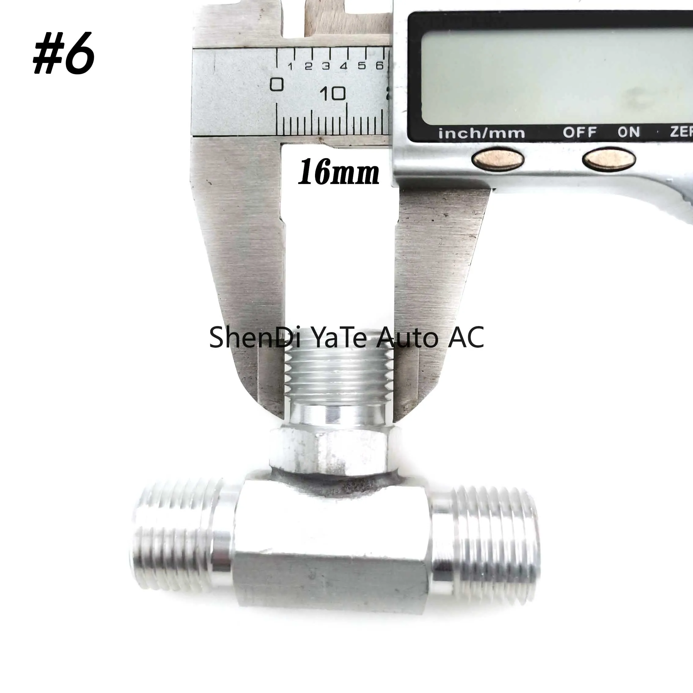 R134a #6 #8 #10 A/C Pipe Hose Connector Fixture Aluminum Kit Outer Silk Tee Joint Clamp