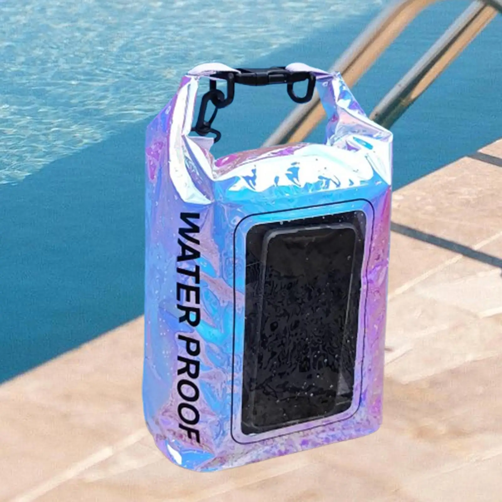 Waterproof Dry Bag 5L Portable Waterproof Storage Bag with Phone Case Roll Top Duffle for Travel Surfing Drifting Kayaking Beach