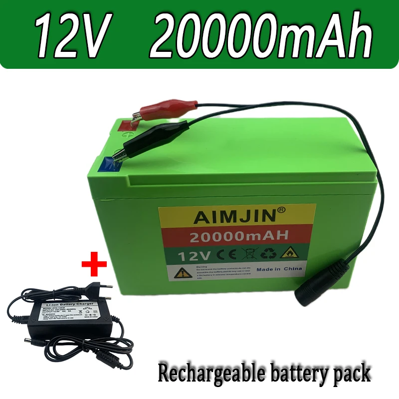 

3S6P 12V 20000mAh 18650 Battery Pack lithium battery recharable battery Solar storage Battery Electric lighting Outdoor battery