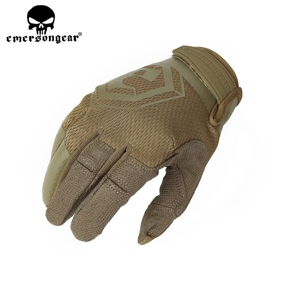 Emersongear Light Tactical Full Finger Men Gloves Touch Screen Airsoft Outdoor Climbing Riding Combat Breathable Gloves