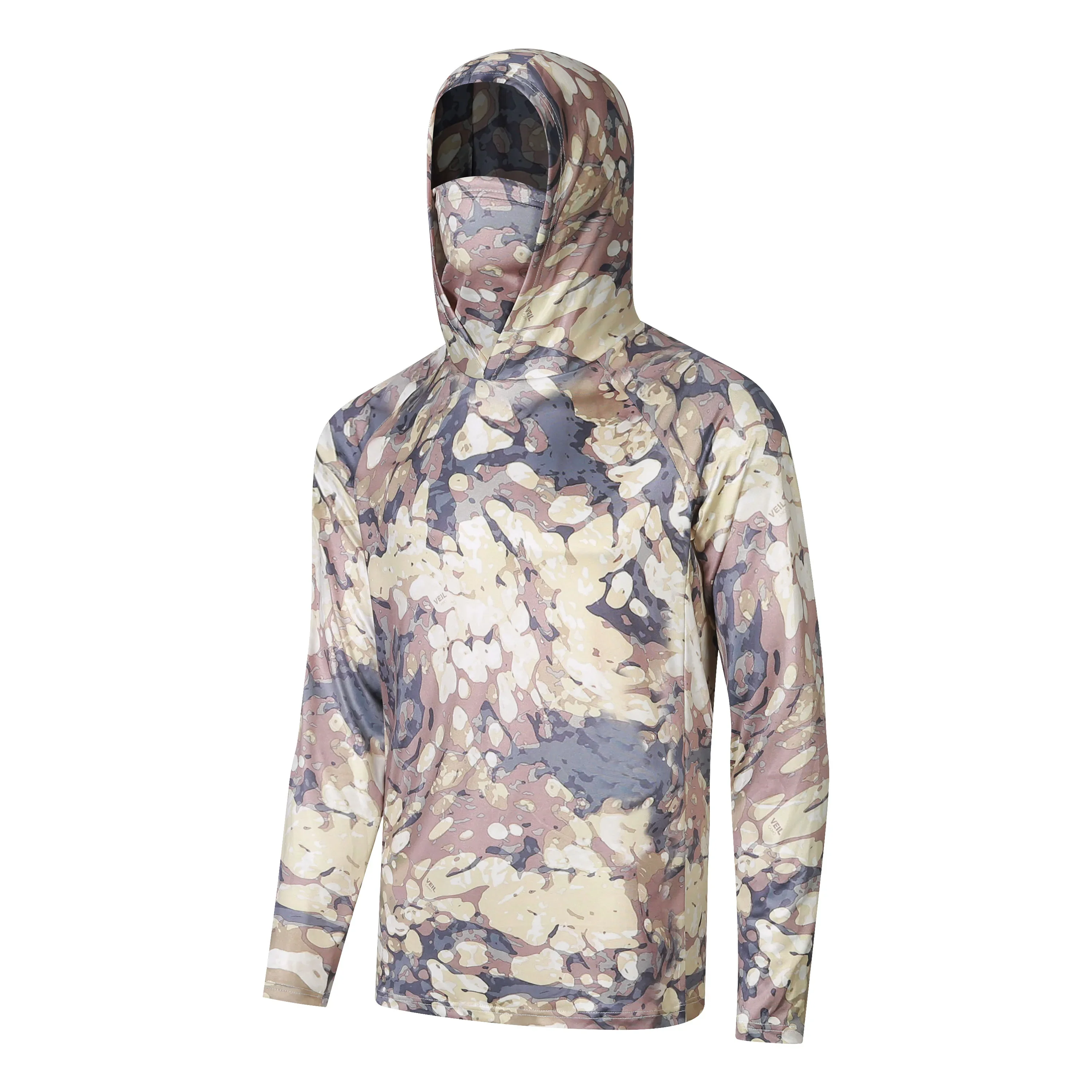 Chemise De Pêche Homme Huk à Capuche - Taille M - Multicolore Camouflage - Légère