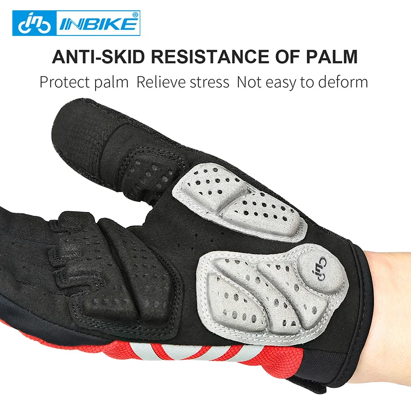 INBIKE MTB Cycling Gloves Full Finger Touch Screen Road Bike Gloves Bicycle Anti-Slip Mountain Outdoor Sports Gloves Accessories 4