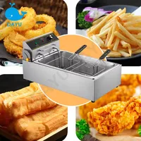 Friteuse électrique commerciale, équipement de cuisine, robot culinaire, cuiseur 20L en acier inoxydable, double cylindre, four à poulet frit 6