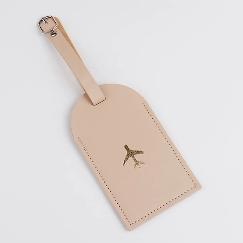 Portable PU Leather Luggage Tag - Travel Accessory for Name and Address Display