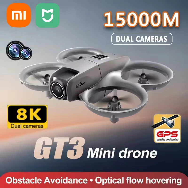 Xiaomi GT3 Mini Drone Dual Camera Aerial Adjustment Obstacle Avoidance Flying Machine Toy Remote Control Plane drone quadcopter