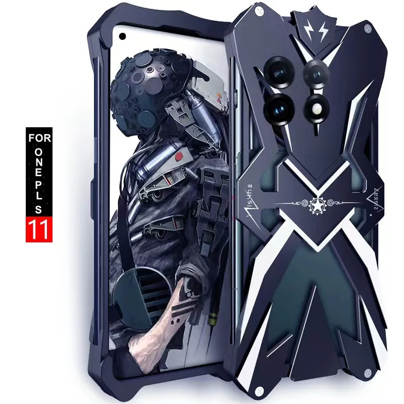 

Shockproof Metal Armor Shockproof Case For Oneplus 11 10 9 Ace Pro 9RT 9R Case Luxury Aluminum Heavy Duty Full Protection Fundas