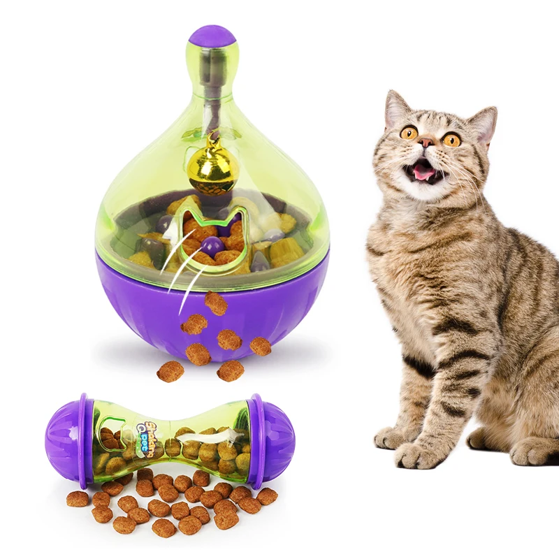 Cat Food Leak Toys Pet Cats Feeder Mice Mouse Shape Food Rolling Training  Toy