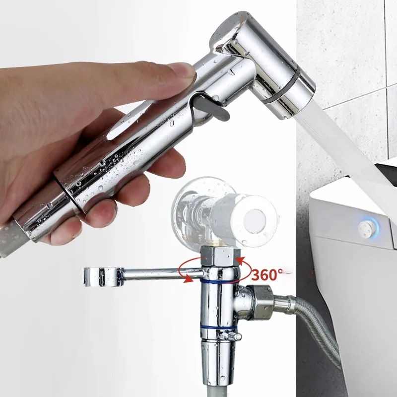 

Ручной смеситель для унитаза, биде, душ, распылитель для женской гигиены, устройство для промывки, пружинный шланг, бесплатный Монтажный кронштейн, инструмент для чистки