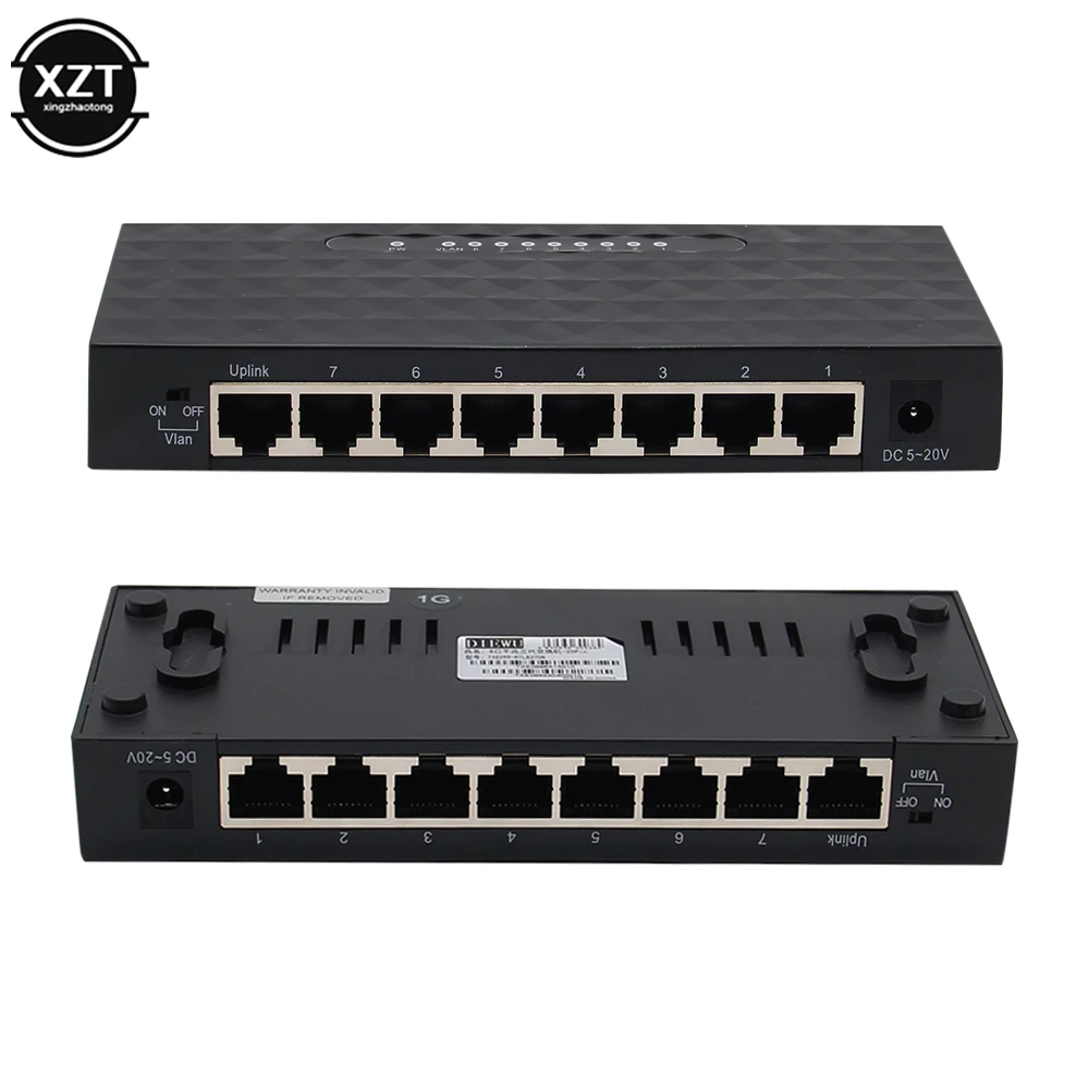 

8 Ports 1000Mbps Gigabit Network Switch Ethernet Smart Switch High Performance RJ45 Hub EU/US Internet Splitter