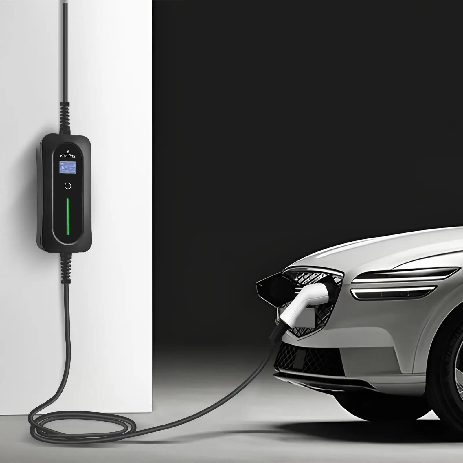 EV Car Charger Type 1 Portable EV Charging Box Cable Switchable 10/16A Schuko Plug 2.2/3.6KW