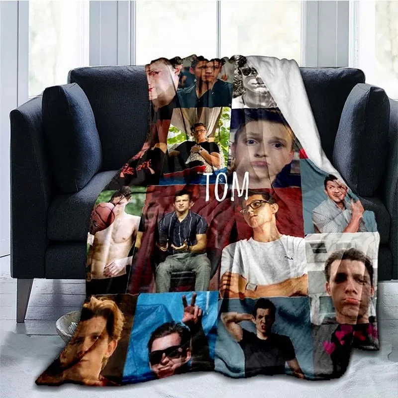 

Модное мягкое фланелевое одеяло с коллажем Tom Holland PIC, теплое одеяло с героями индийского фильма, одеяло для пикника в гостиной