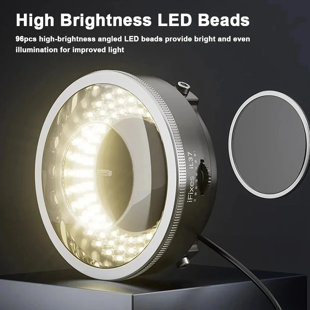 IFixes 편광 LED 링 라이트 램프, 눈부심 방지 조명기, 반사 제거 광원, 수리 광원, iL37 현미경