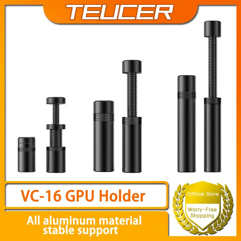 TEUCER VC-16 Computer Case Graphics Card Holder Aluminum RTX3090 4090 GPU Support 27-120mm Expansion Bracket graphics card holder gpu stand gpu bracket
