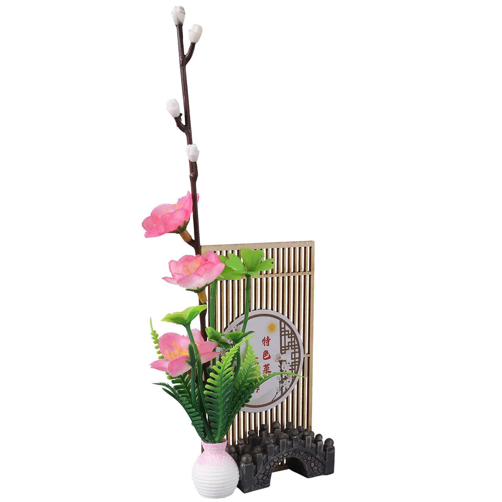 Pink Lifelike Flower Adornment Sushi Platter Decor Faux Plants Plate Decoration Dining Serving Plates Japanese Restaurant Supply