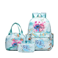 3pcs Lilo & Stitch Anime Backpack Set With Lunch Bag And Pencil Bag, Large Capacity Lightweight And Breathable Outdoor Knapsack 5