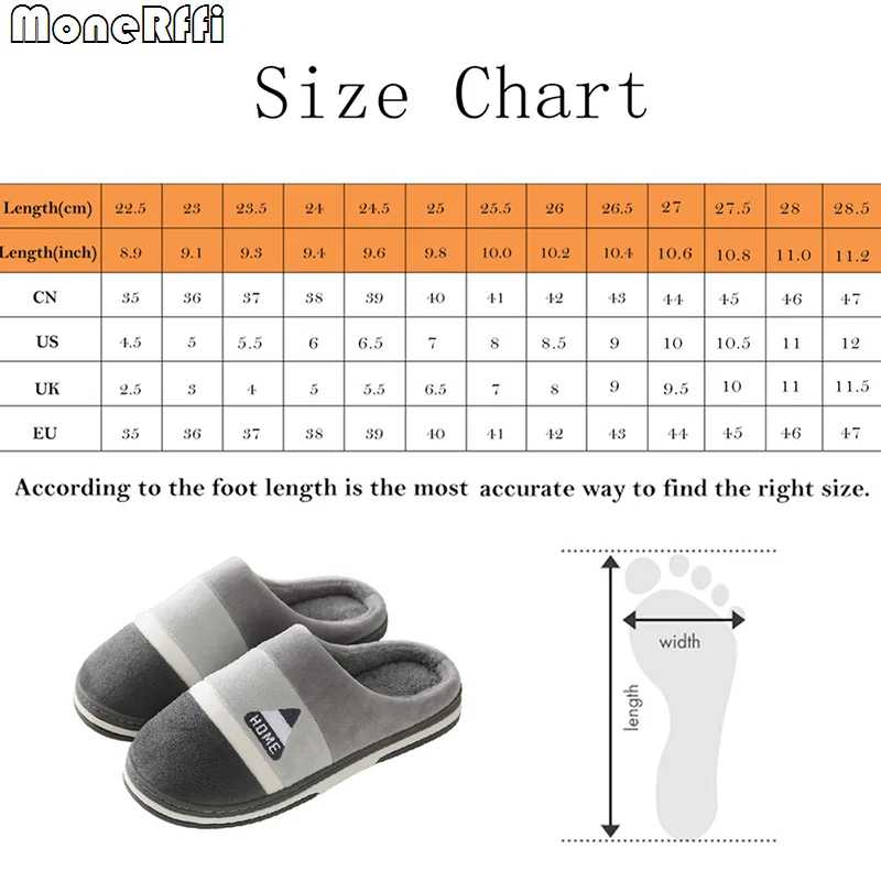 Warm Cotton Slippers For Men Winter Home Wear-Resistant Stripe Non-slip Indoor Slides Couple Women Shoes Classic Men Slippers non slip slippers,soft slippers,soft non slip slippers