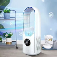 Ventilateur de bureau électrique portable USB sans pales, 6 vitesses, silencieux, avec minuterie, climatiseur, humidificateur et ventilateur de refroidissement 1