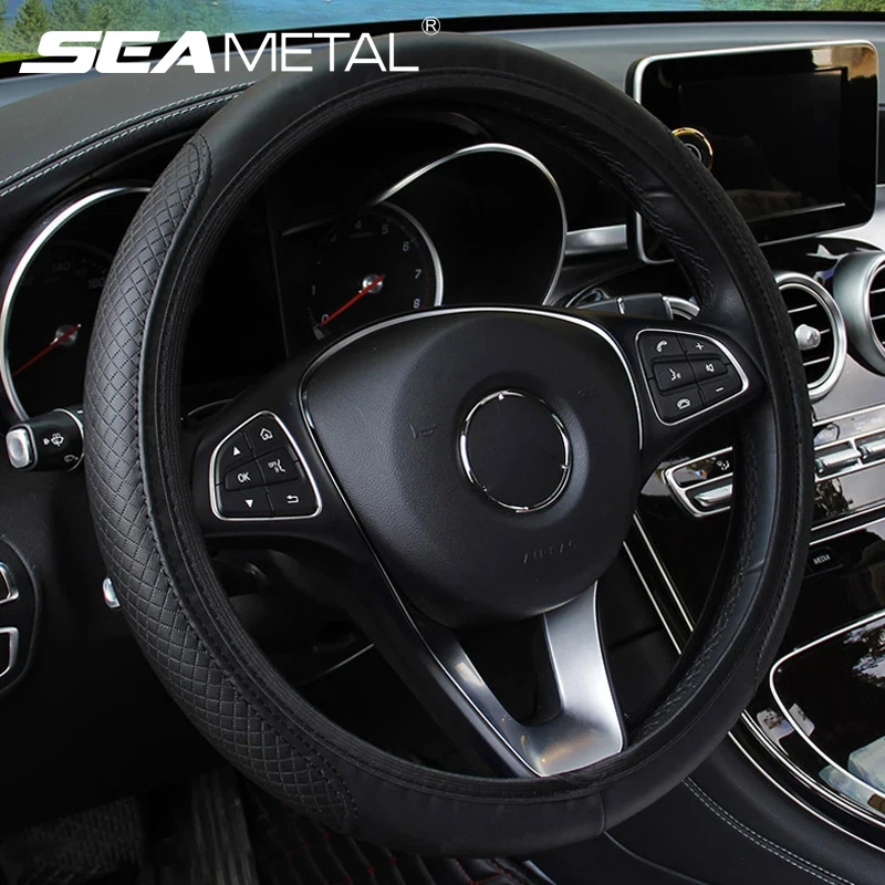 Leather Steering Wheel Cover 1