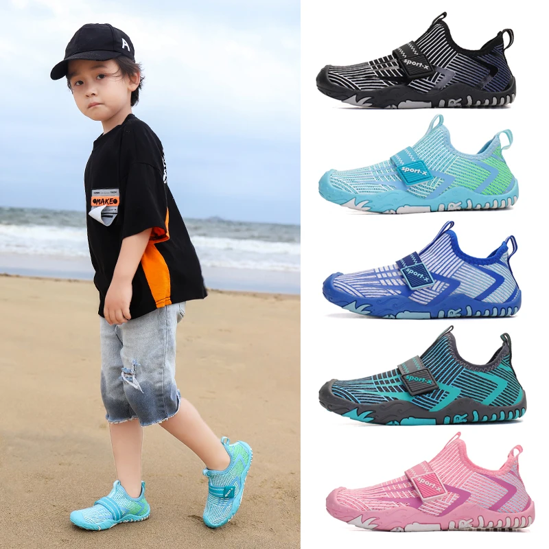

New Youth Summer Camp Hiking Shoes Vacation Barefoot Quick-Drying Aqua Shoes Children's Beach Water Shoes Swimming Shoes 25-38#