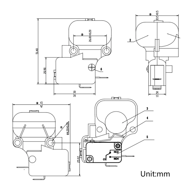 Interruttore anti-inclinazione durevole W8KC Sostituzione interruttore scarico HK-14 per riscaldatore a gas da esterno
