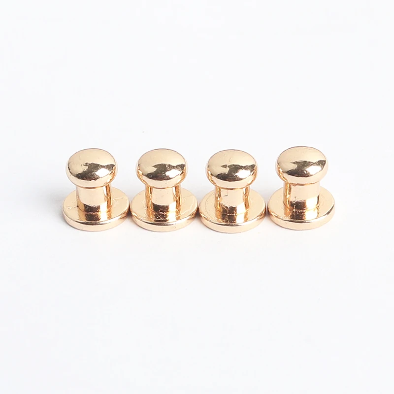 500sets 8mm Zinc Alloy 6 mm Round Head Stud Spot Screwback CraftLeather Bag Belt Chicago Button Screw Nail Rivet metal studs,metal binding screws