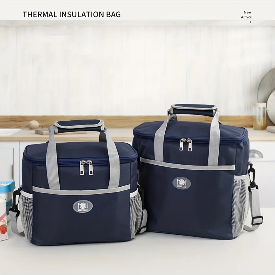 Lunch Bag Reusable Freezer Cooler Office School Picnic Beach Adjustable Shoulder Strap Kids/Adults