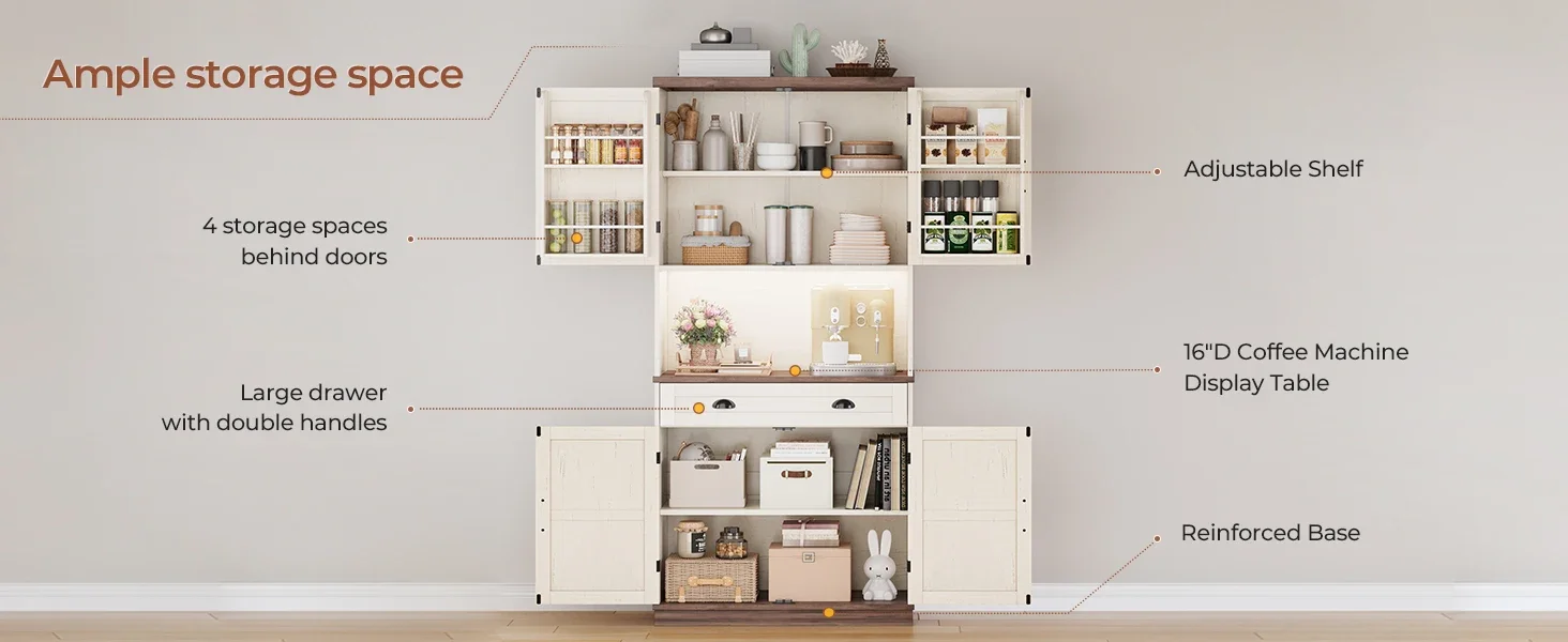cabinet storage pantry kitchen cabinets doors bathroom tall door closet shelves organizer farmhouse
