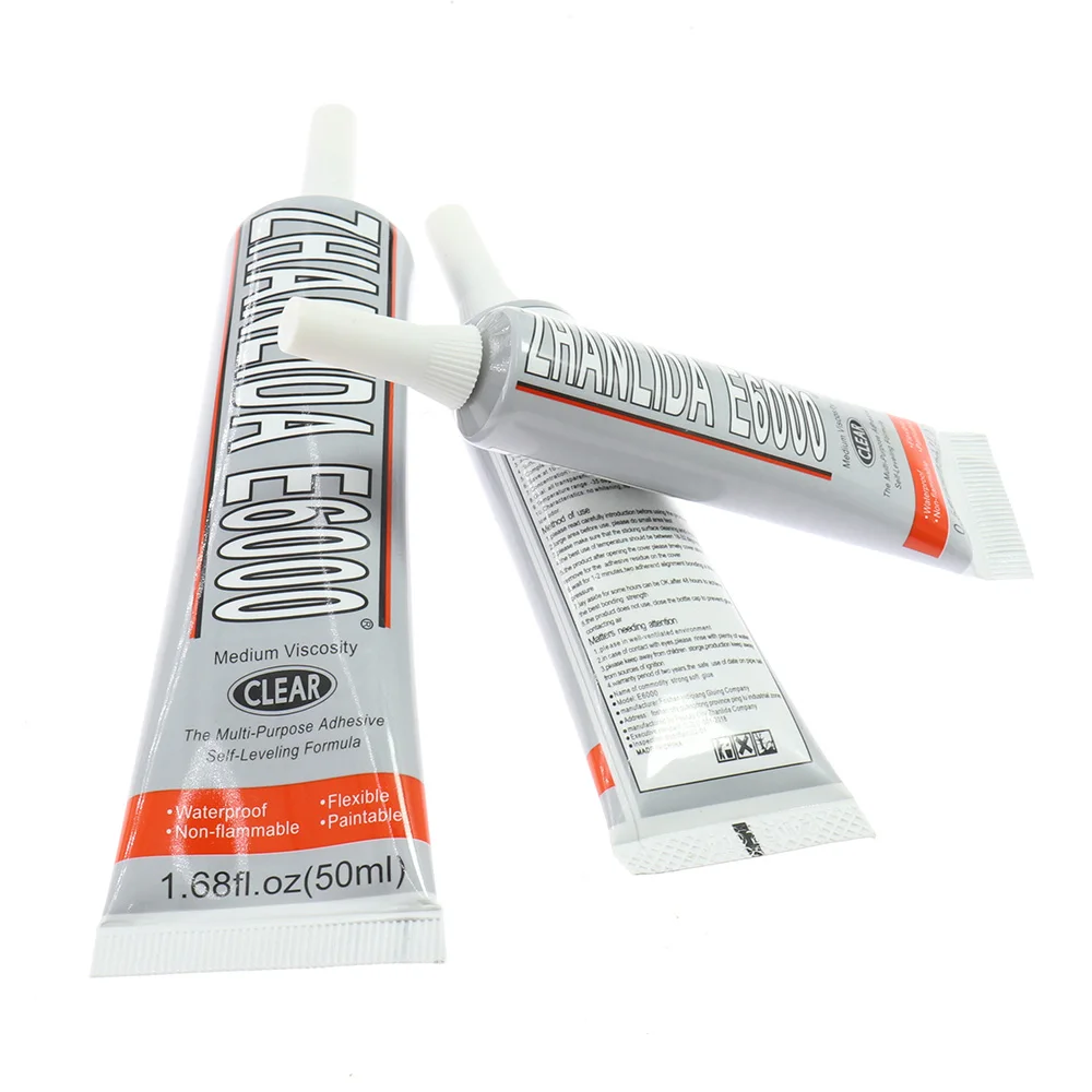 Liquid glue E6000 Glue 15ml 25ml 50ml Crystal Rhinestones Craft Needles Transparent Flexible Adhesive Strong Hotfix Jewelry DIY Tool
