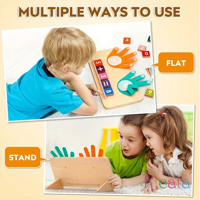 Kids Wooden Finger Arithmetic Montessori Education Toys Learning Math Operations Addition Subtraction Cognitive Matching Board 5