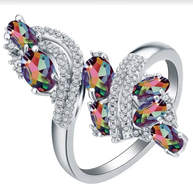 Luxury Colorful Zircon Ladies Accessories Rings for Women Wedding Jewelry Luxury Knot Ring Milangirl crystal rings zircon rings stone rings fashion rings wedding rings fashion ring finger rings