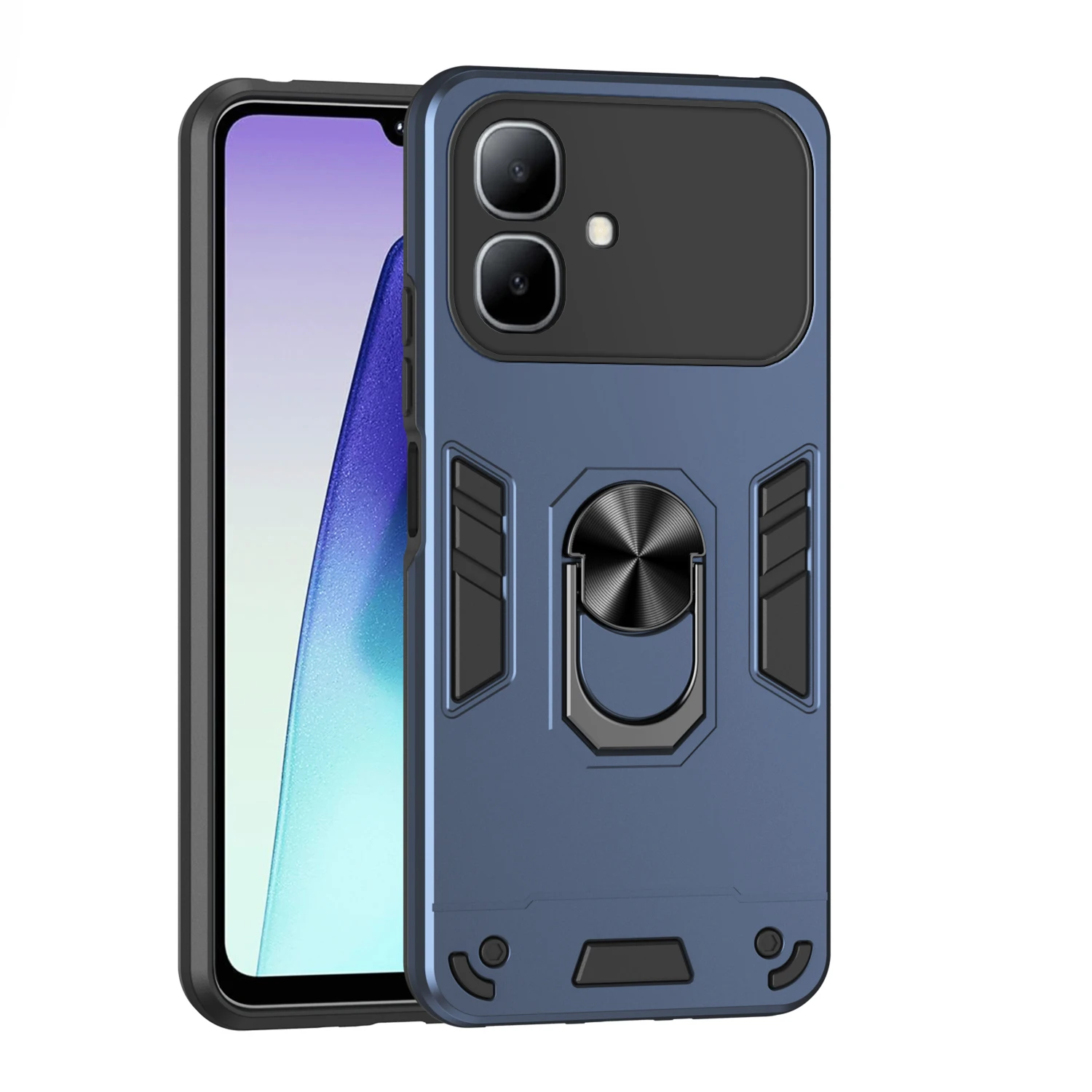 Military Armor Shockproof Protective Case with Ring Stand Holder