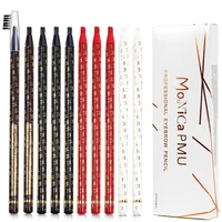 1pcs Eyebrow Pen Waterproof Shadow Microblading Permanent Makeup Eye Brow Pencil Positioning Lip Brown Red Eyebrow Supplies 1
