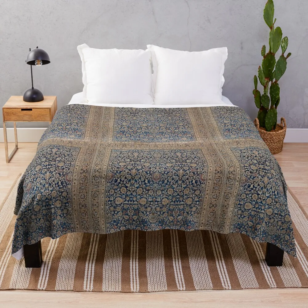 

oriental rug Vintage Antique Persian Carpet Throw Blanket Beach Blanket Travel Blanket
