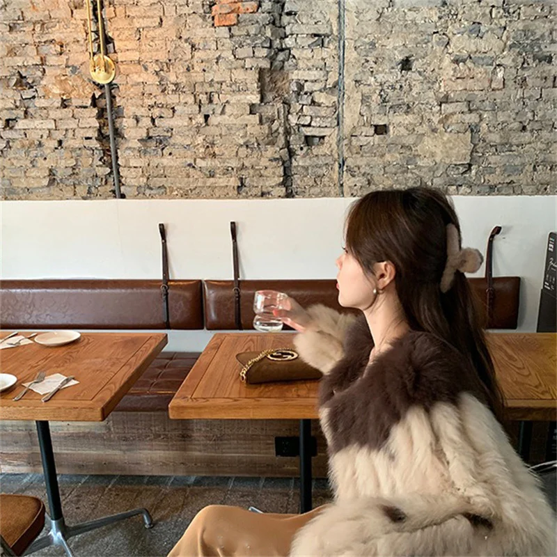 

Imported Fox Fur Thermal Coat Winter Ladies Luxury Outerwear Winter Fur Coat New Fashion Woven Fox Fur Coat