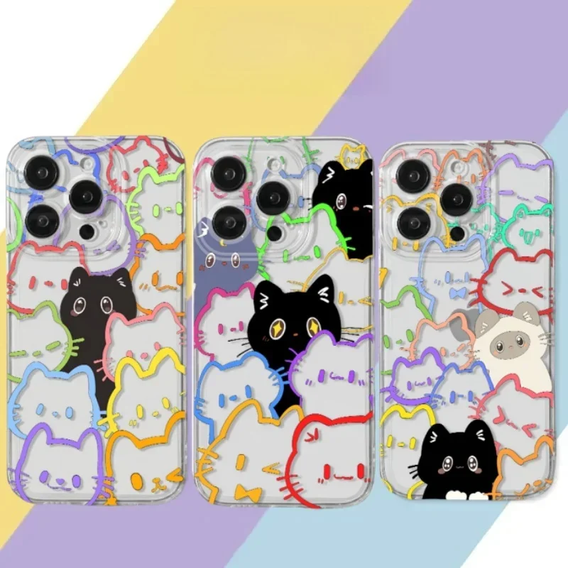 Stylish Black Cat Phone Cases