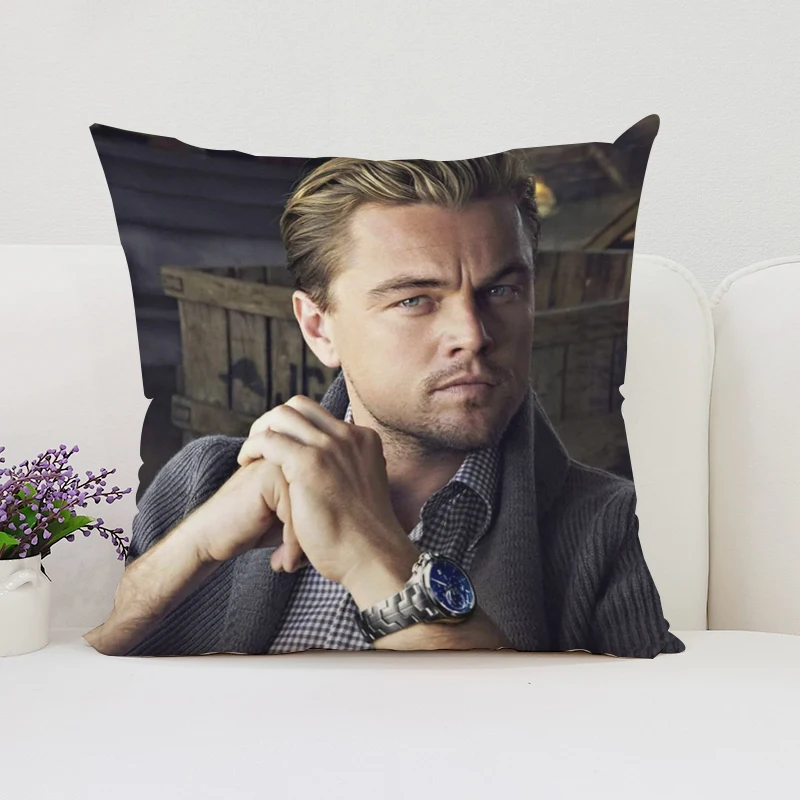 

40*40 Musife Custom Leonardo DiCaprio Pillowcase Home Decoration 45*45cm Zipper Square Pillowcase Throw Pillow Cover