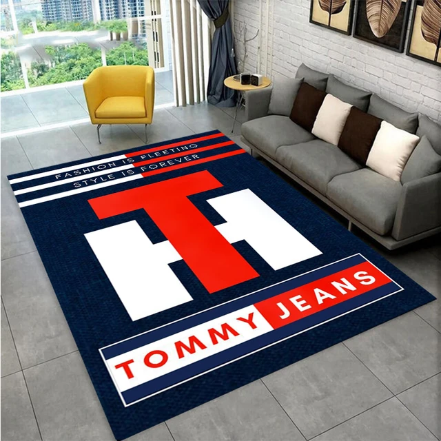 T-Tommy Hilfiger 로고 인쇄 카펫: 고급스러운 홈 데코를 위한 완벽한 선택