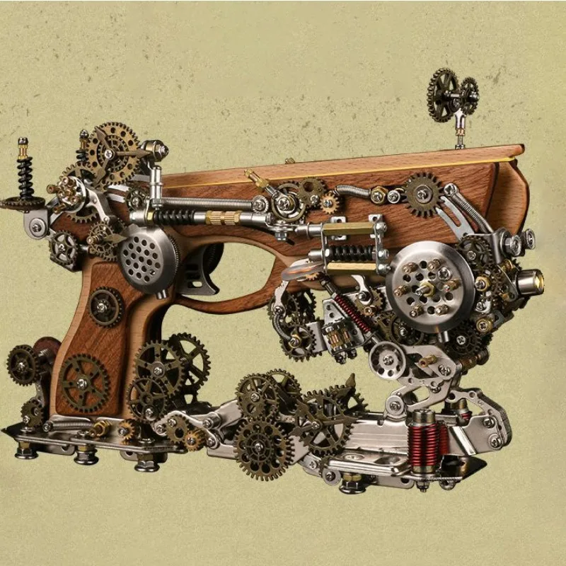 Archimede Steam Crossbow 3D Metal Pistol Jigsaw Model Fai Da Te Balestra Building Block Set Steam Giocattoli Meccanici Ragazzi Regalo Creativo