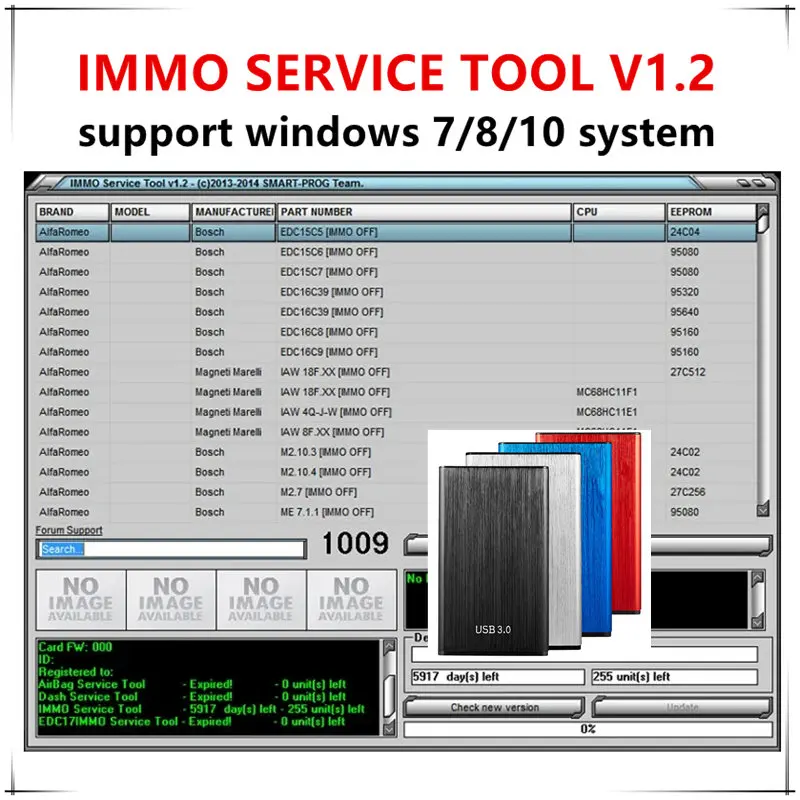 

Newest IMMO SERVICE TOOL V1.2 Software For PIN Code and Immo off Edc 17 Works without Registration