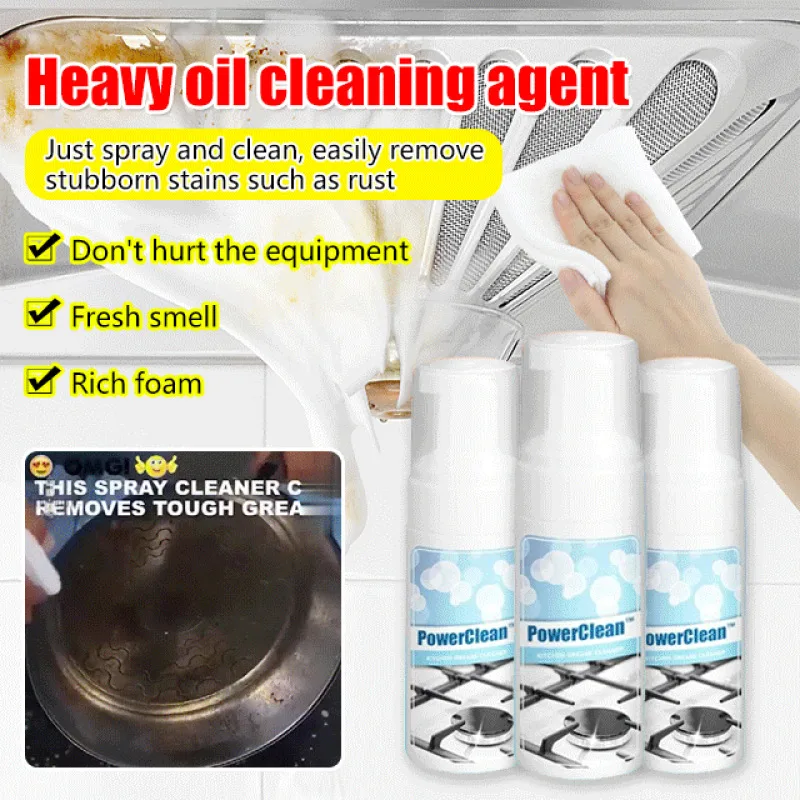 Kitchen Heavy Oil Foam Cleaner Kitchen Range Hood Heavy Oil Removal Foam Cleaning Agent Stains With A Single Foam Cleaner