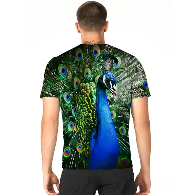European size Men's T-Shirt Animal patterns 3d Pinting Short Sleeve Tee Loose Casual Street Fashion O-Neck T-Shirt Tops