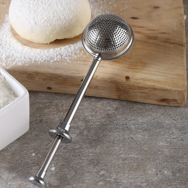 Powder Sugar Shaker Duster Sifter Dusting Colander Sprinkle Flour Spice  Tools Baking Powdered Sugar Sifter Kitchen Accessories